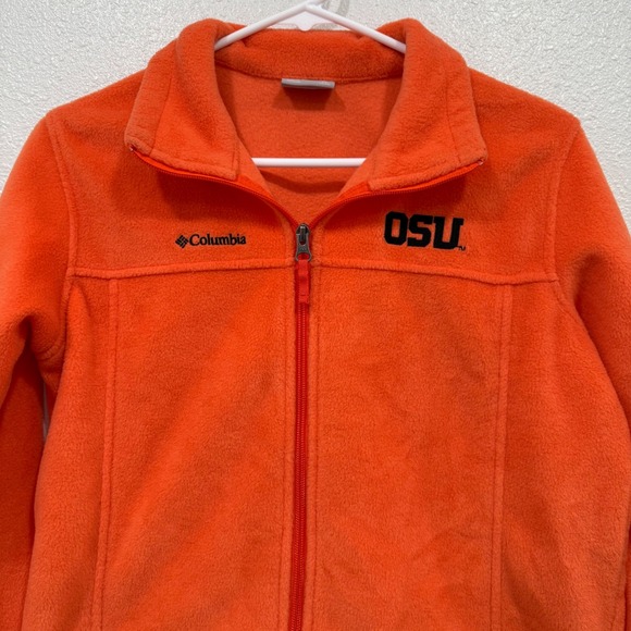 Columbia OSU Oregon State University Fleece Jacket Orange Full Zip XB3912 XL - Picture 2 of 8